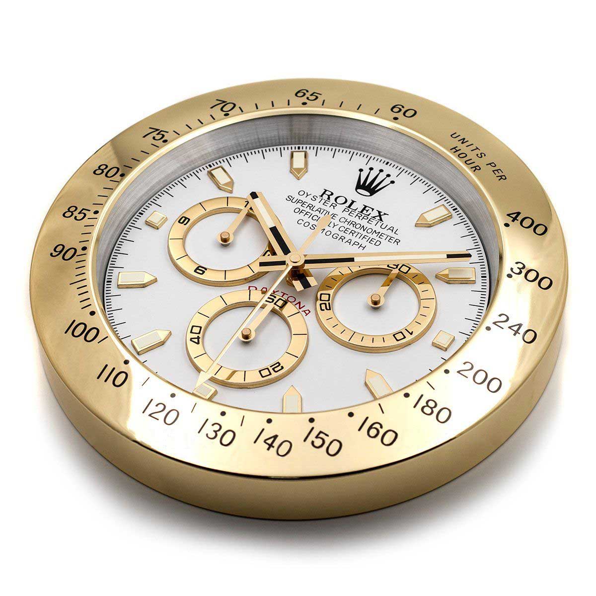 ROLEX WALL CLOCK – DAYTONA GOLD – RL-54 EDITION – DELUXE METAL WALL CLOCK