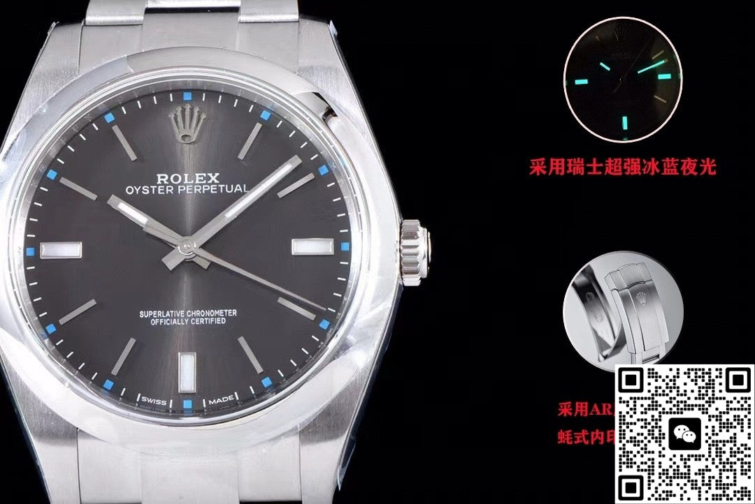 Rolex Oyster Perpetual m114300-0001 NR Factory Deep rhodium white dial