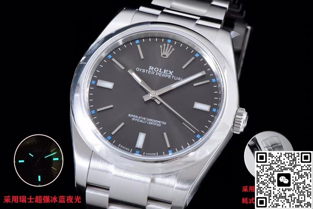 Rolex Oyster Perpetual m114300-0001 NR Factory Deep rhodium white dial