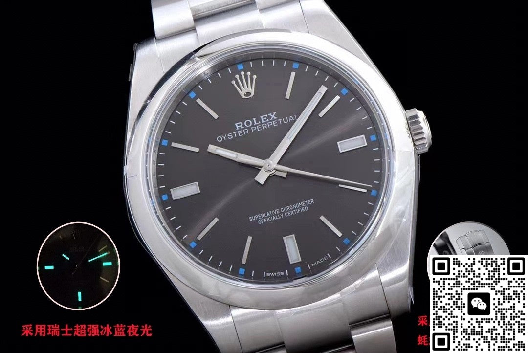 Rolex Oyster Perpetual m114300-0001 NR Factory Deep rhodium white dial