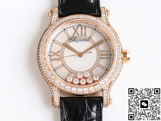 Chopard Happy Sport 274891-5009 GR Factory Rose gold with diamonds