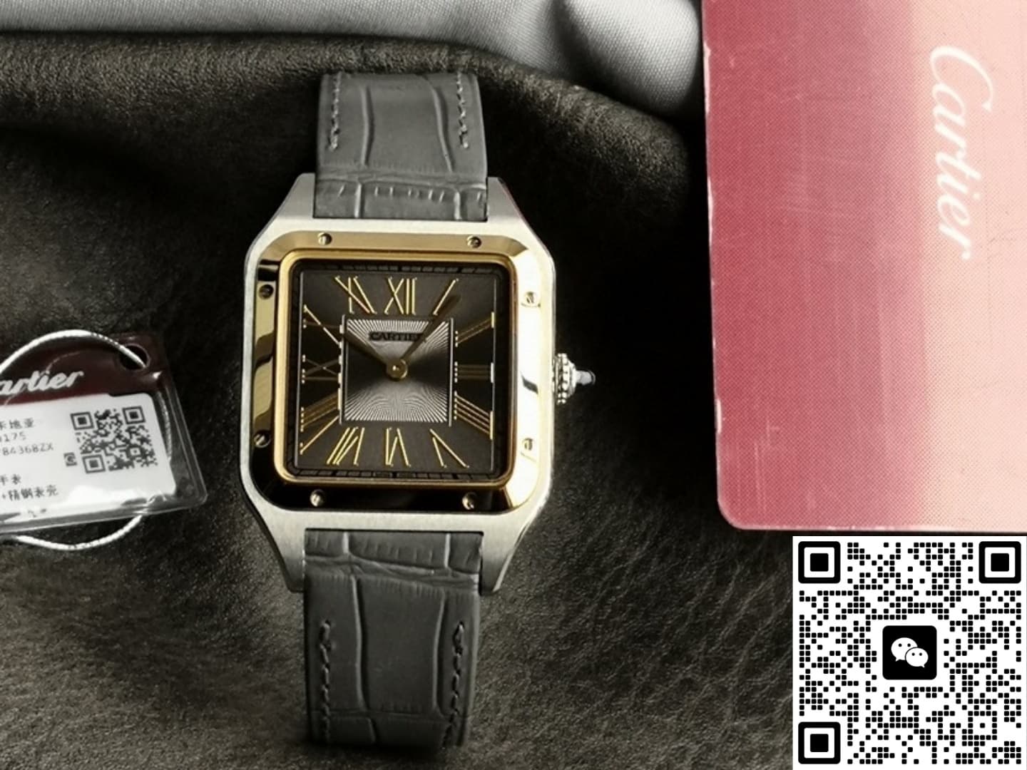 Cartier Santos W2SA0028 5S Factory Alligator Leather Strap