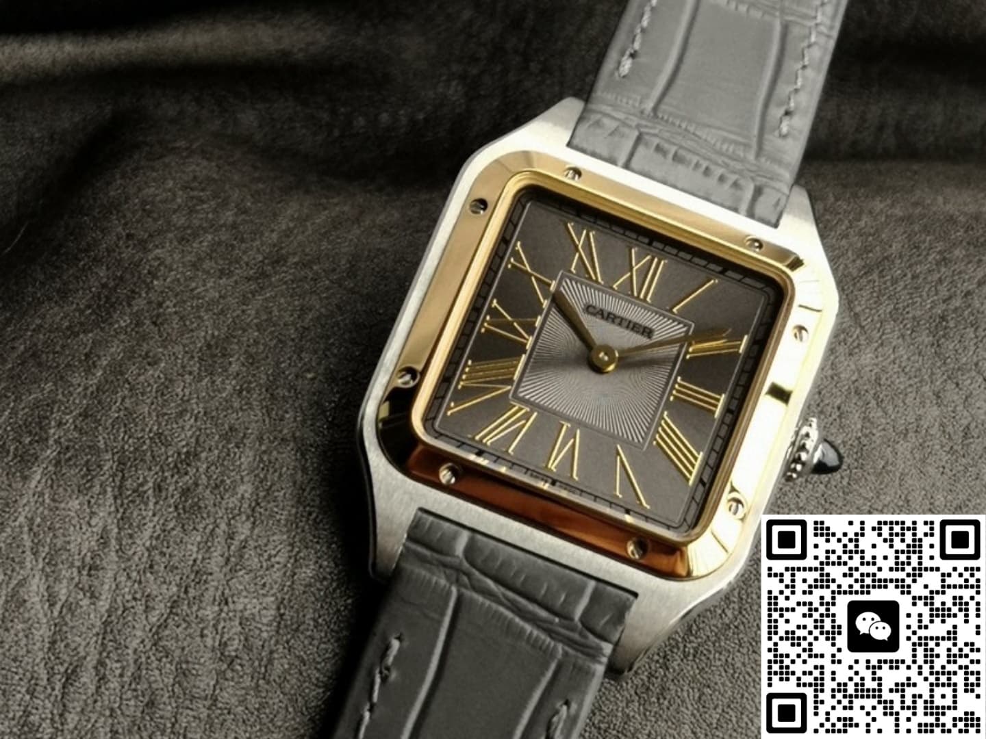 Cartier Santos W2SA0028 5S Factory Alligator Leather Strap