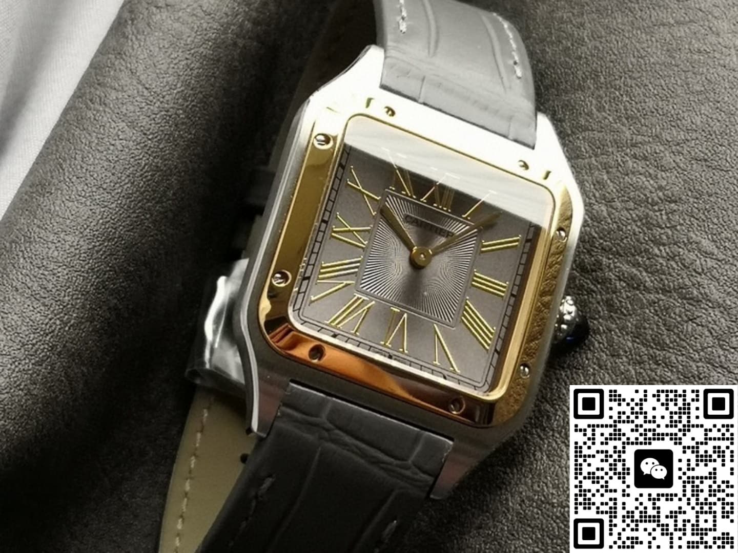 Cartier Santos W2SA0028 5S Factory Alligator Leather Strap