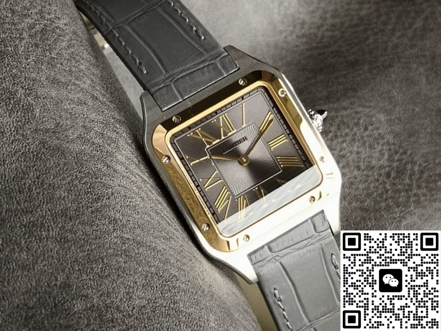 Cartier Santos W2SA0028 5S Factory Alligator Leather Strap