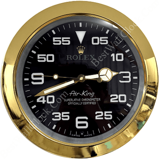 AIRKING – GOLD – BLACK EDITION 35 CM METAL WALL CLOCK