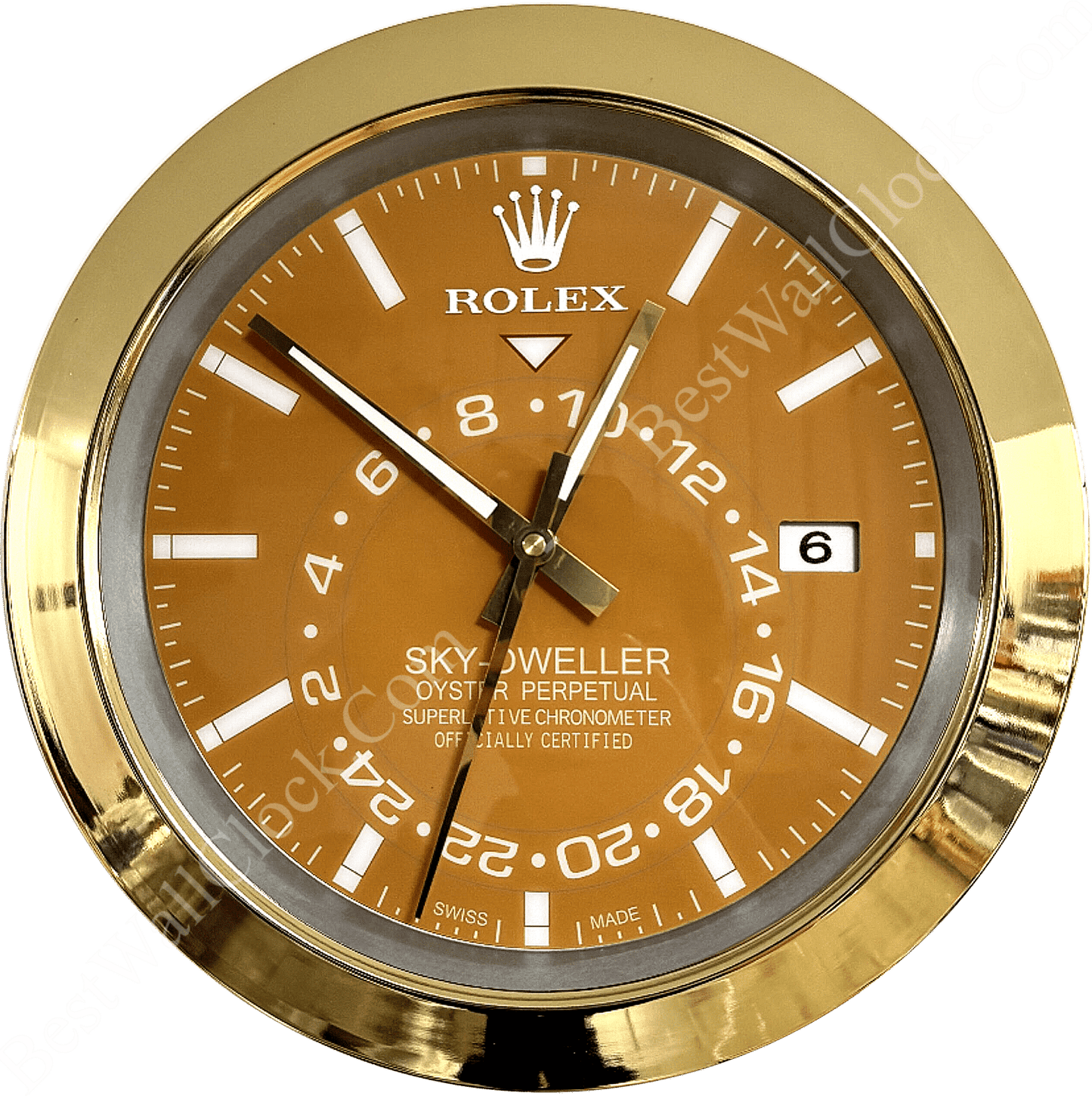 SKY DWELLER – GOLD – YELLOW EDITION 35 CM DELUXE METAL WALL CLOCK