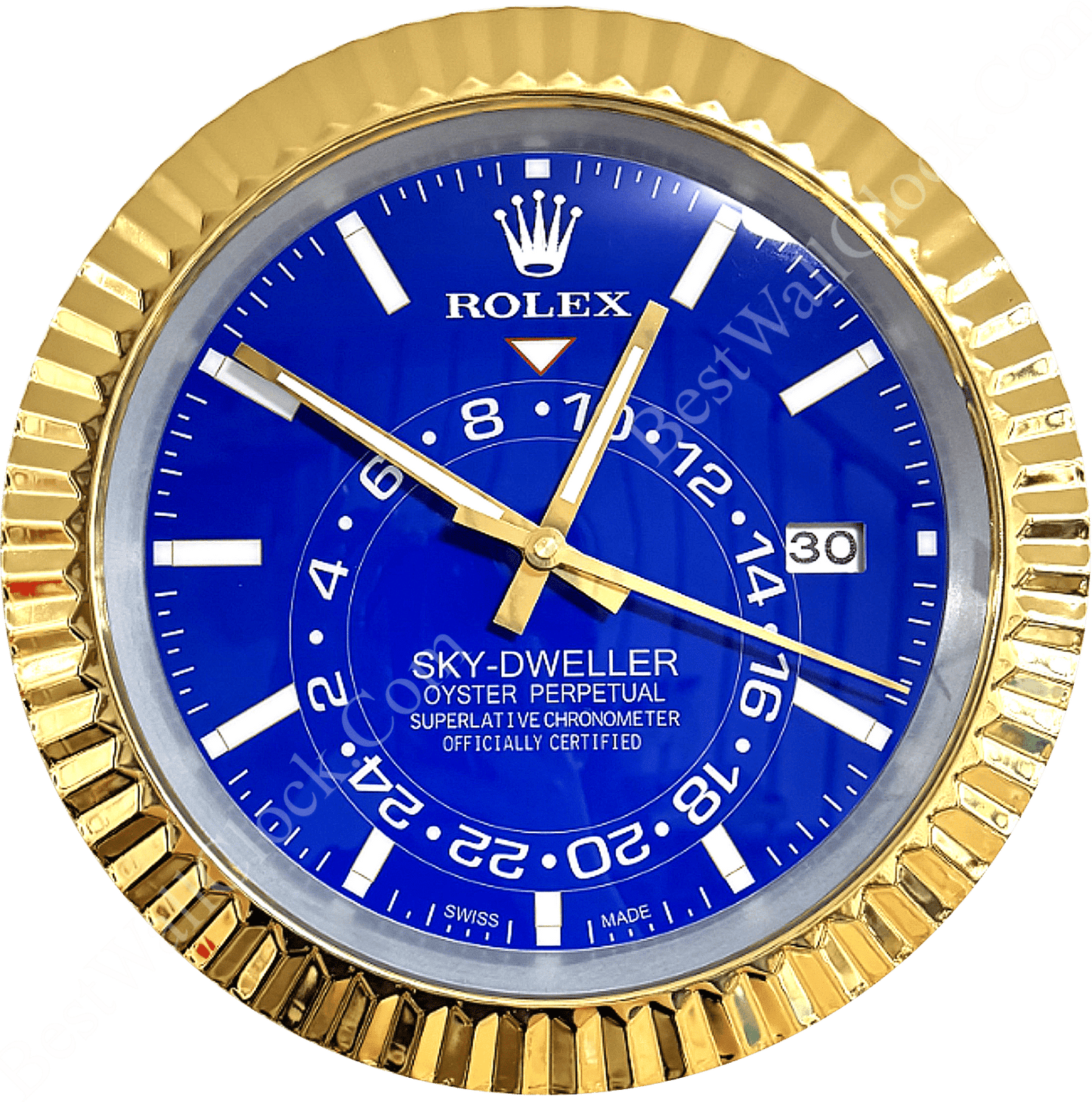 SKY DWELLER – ROSE GOLD-BLUE EDITION 35 CM DELUXE METAL WALL CLOCK