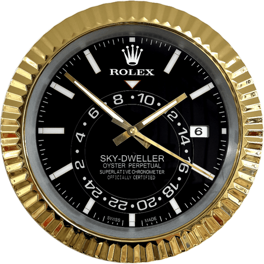 SKY DWELLER – ROSE GOLD – BLACK EDITION 35 CM DELUXE METAL WALL CLOCK