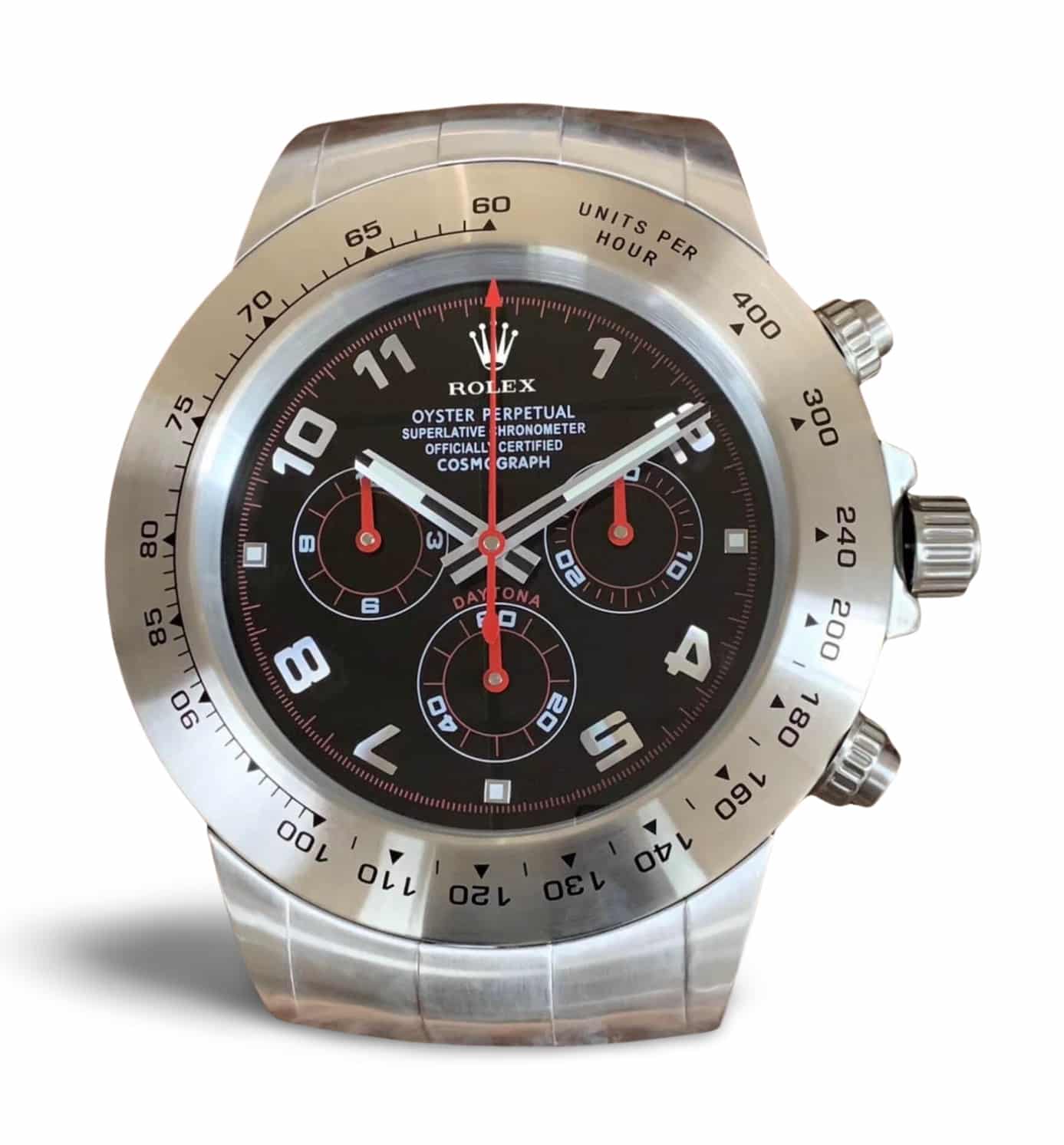 ROLEX WALL CLOCK – “XXL” DAYTONA – WRL-26 METAL WALL CLOCK