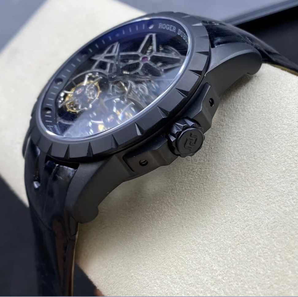 ROGER DUBUIS EXCALIBUR RDDBEX0364 YS FACTORY SKELETON DOUBLE TOURBILLON DIAL