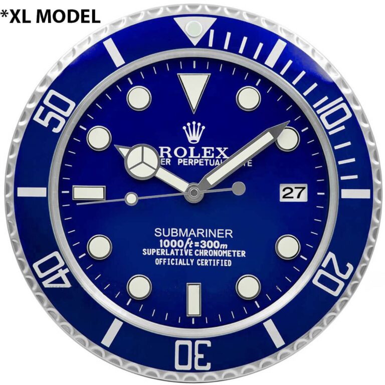 ROLEX WALL CLOCK - “XL” SUBMARINER – BRL05 EDITION - DELUXE 35 CM METAL WALL CLOCK