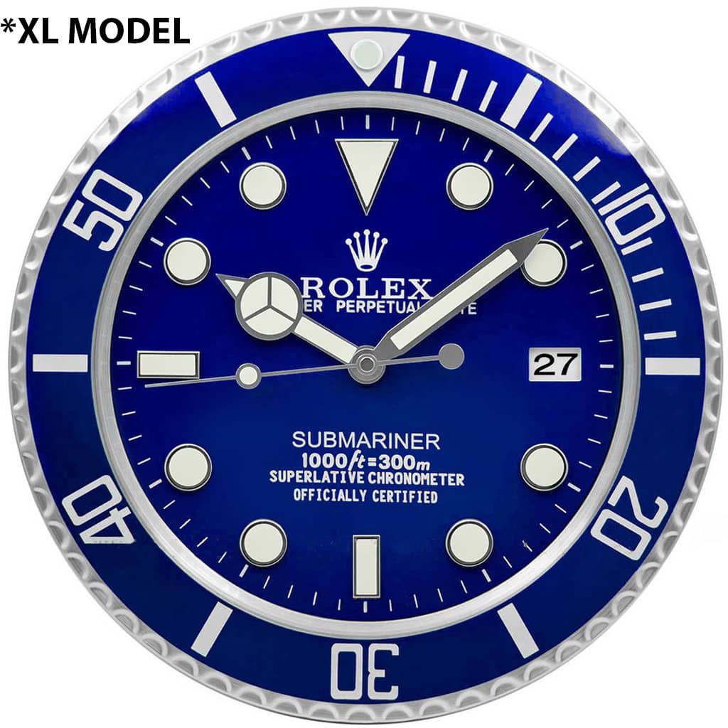 ROLEX WALL CLOCK - “XL” SUBMARINER – BRL05 EDITION - DELUXE 35 CM METAL WALL CLOCK