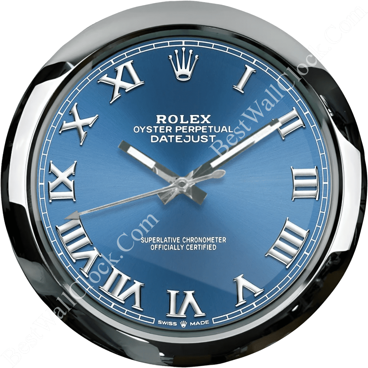 OYSTER PERPETUAL – BLUE EDITION 35 CM METAL WALL CLOCK