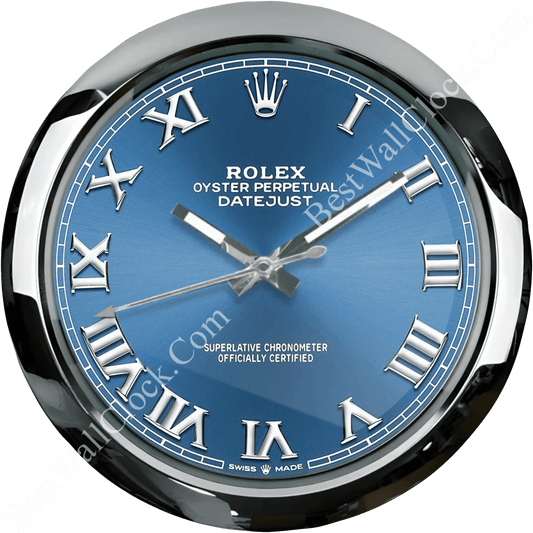 OYSTER PERPETUAL – BLUE EDITION 35 CM METAL WALL CLOCK