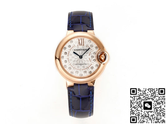 Cartier Ballon Bleu WGBB0052 AF Factory Alligator Leather Strap