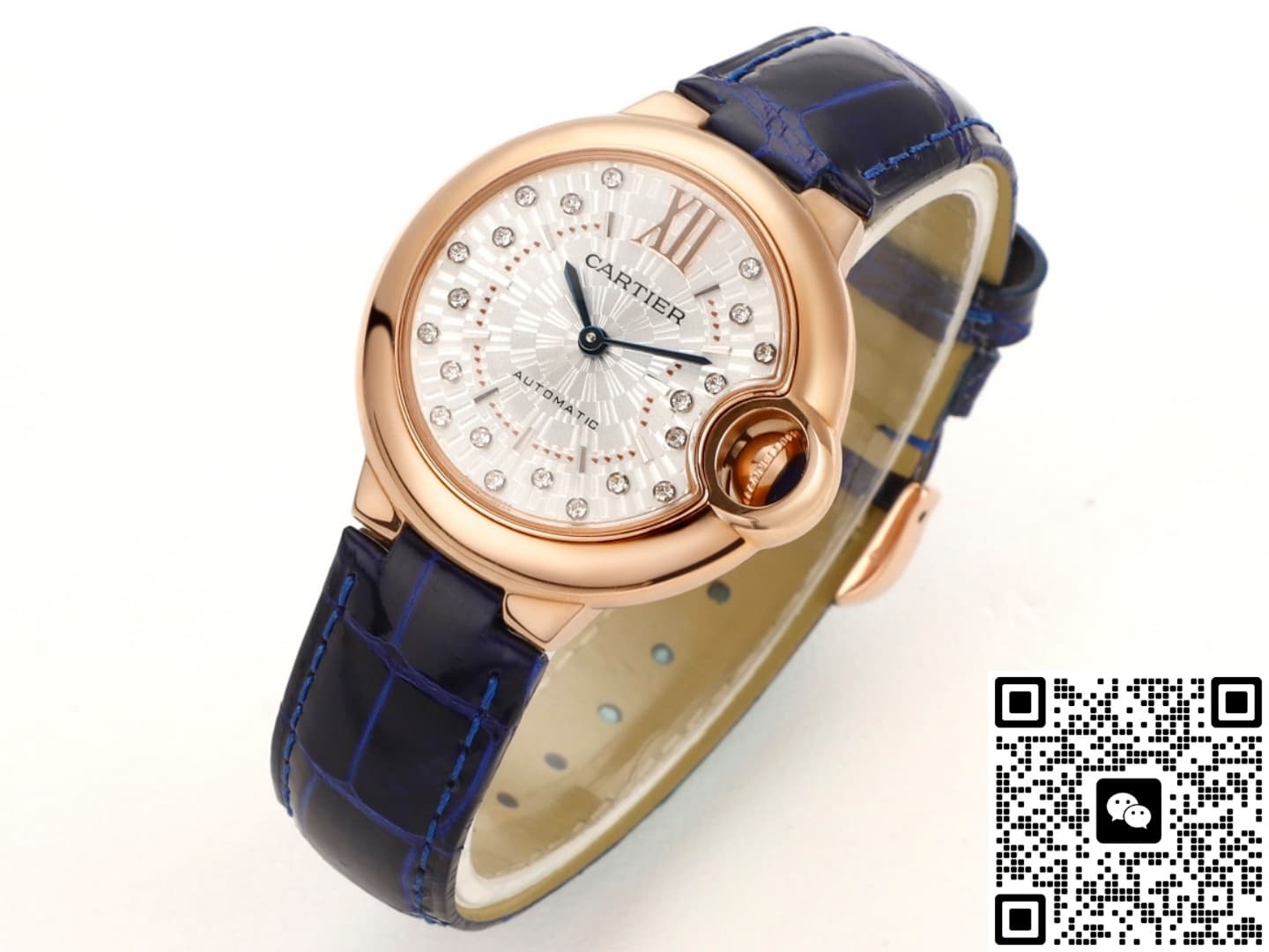 Cartier Ballon Bleu WGBB0052 AF Factory Alligator Leather Strap