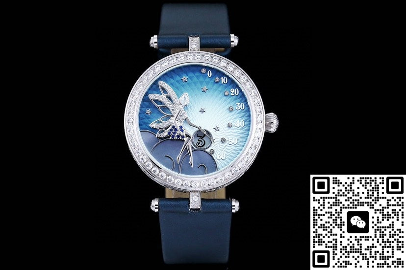 Van Cleef & Arpels Poetic Complications VCARO8ZD00 5G Factory Alligator Leather Strap