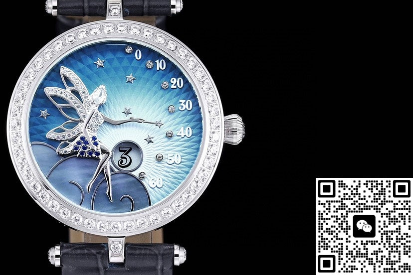 Van Cleef & Arpels Poetic Complications VCARO8ZD00 5G Factory Alligator Leather Strap