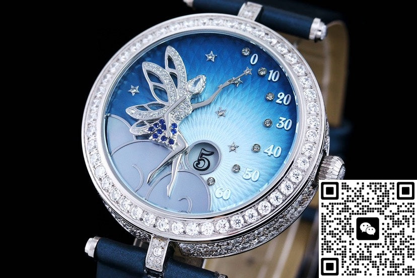 Van Cleef & Arpels Poetic Complications VCARO8ZD00 5G Factory Alligator Leather Strap
