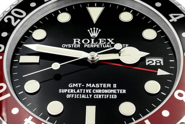 ROLEX GMT MASTER 2 COKE – RL-12 DELUXE METAL WALL CLOCK, 35 CM
