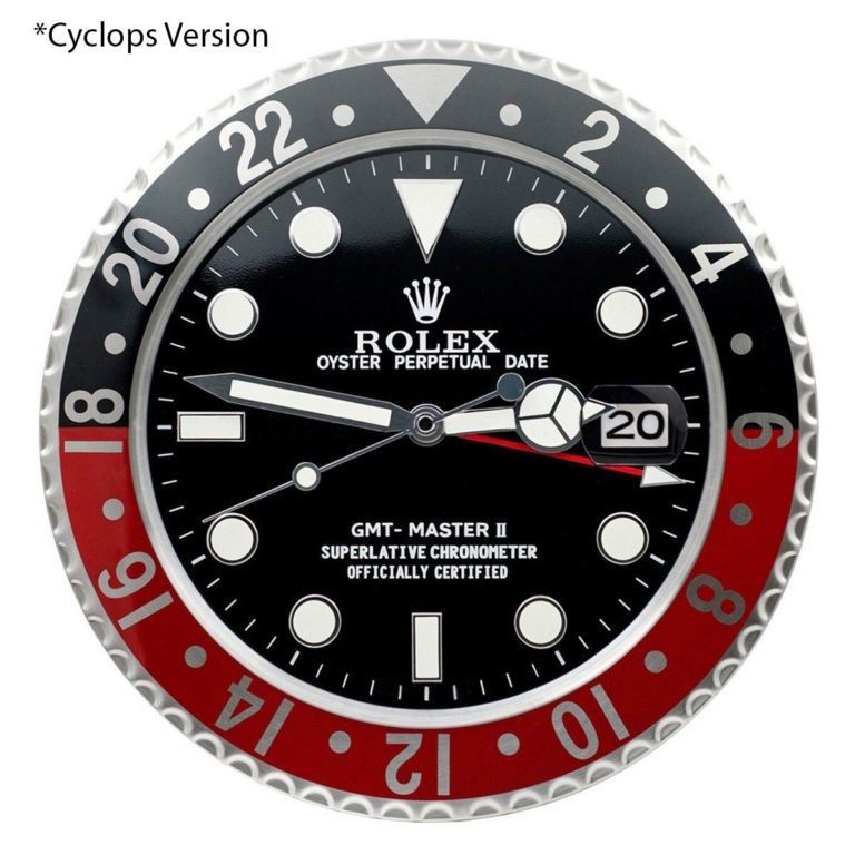 GMT MASTER 2 COKE “XL” – BRL−12 DELUXE METAL WALL CLOCK 35 CM