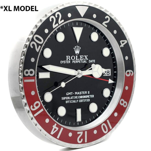GMT MASTER 2 COKE “XL” – BRL−12 DELUXE METAL WALL CLOCK 35 CM