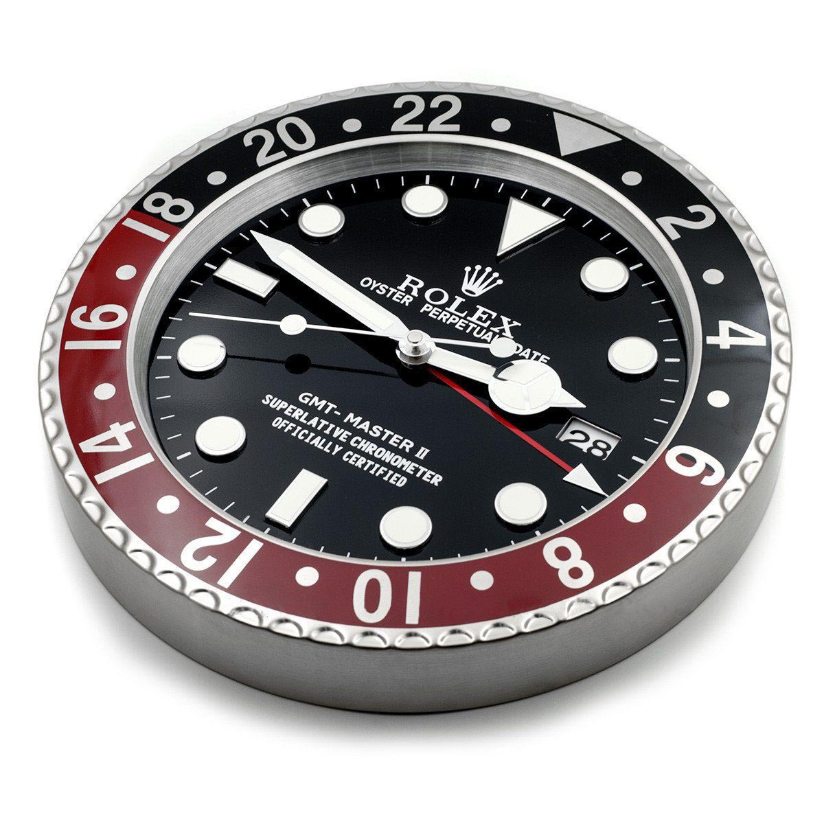 GMT MASTER 2 COKE “XL” – BRL−12 DELUXE METAL WALL CLOCK 35 CM