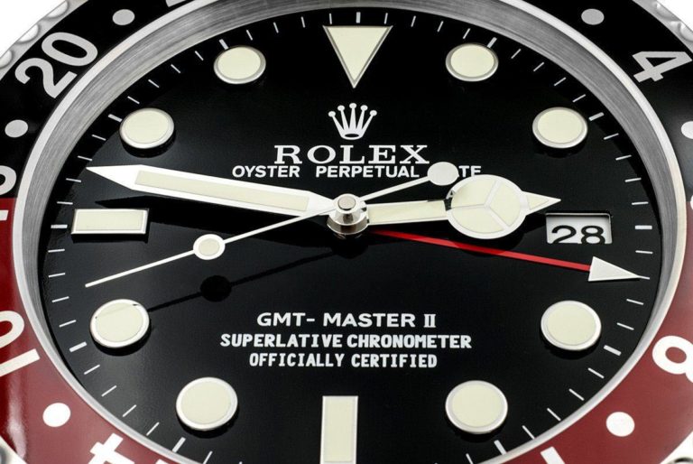 GMT MASTER 2 COKE “XL” – BRL−12 DELUXE METAL WALL CLOCK 35 CM