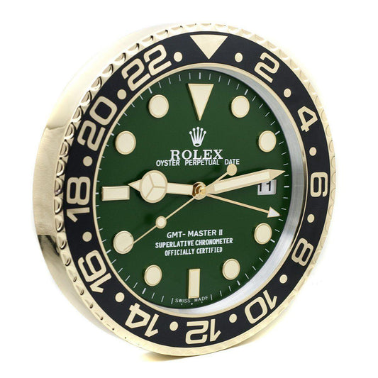 ROLEX GMT MASTER 2 GOLD GREEN DIAL – RL-53 EDITION DELUXE METAL WALL CLOCK