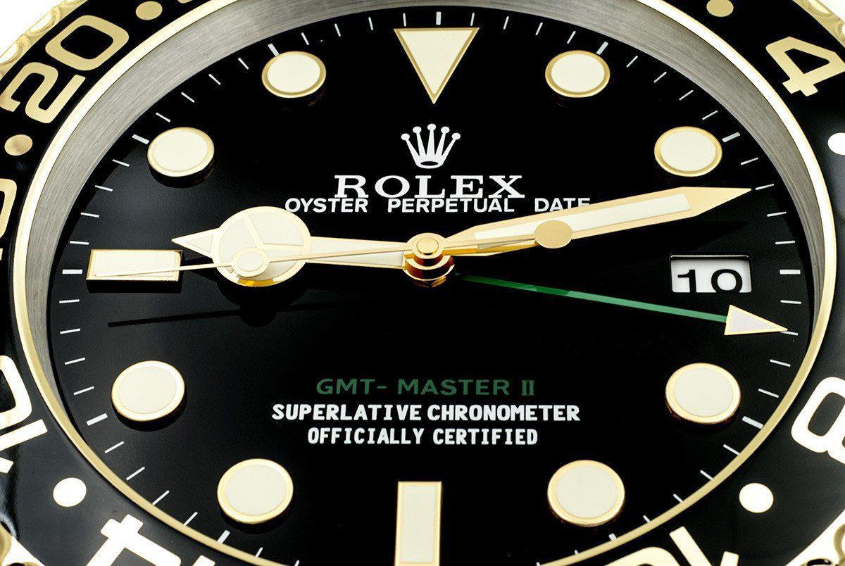ROLEX GMT MASTER 2 GOLD BLACK DIAL – RL-52 EDITION DELUXE METAL WALL CLOCK