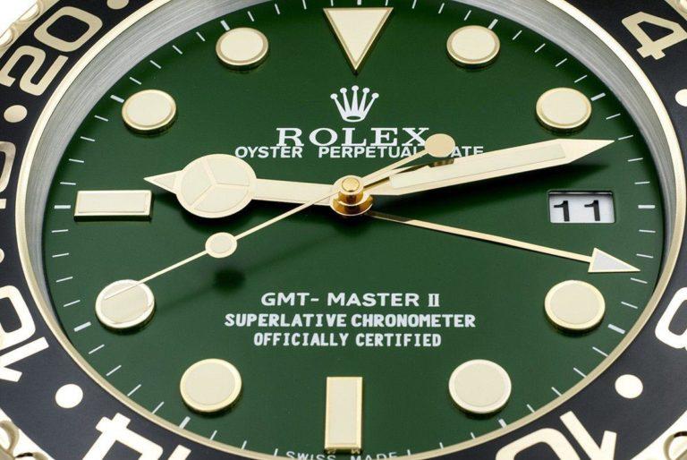 ROLEX GMT MASTER 2 GOLD GREEN DIAL – RL-53 EDITION DELUXE METAL WALL CLOCK