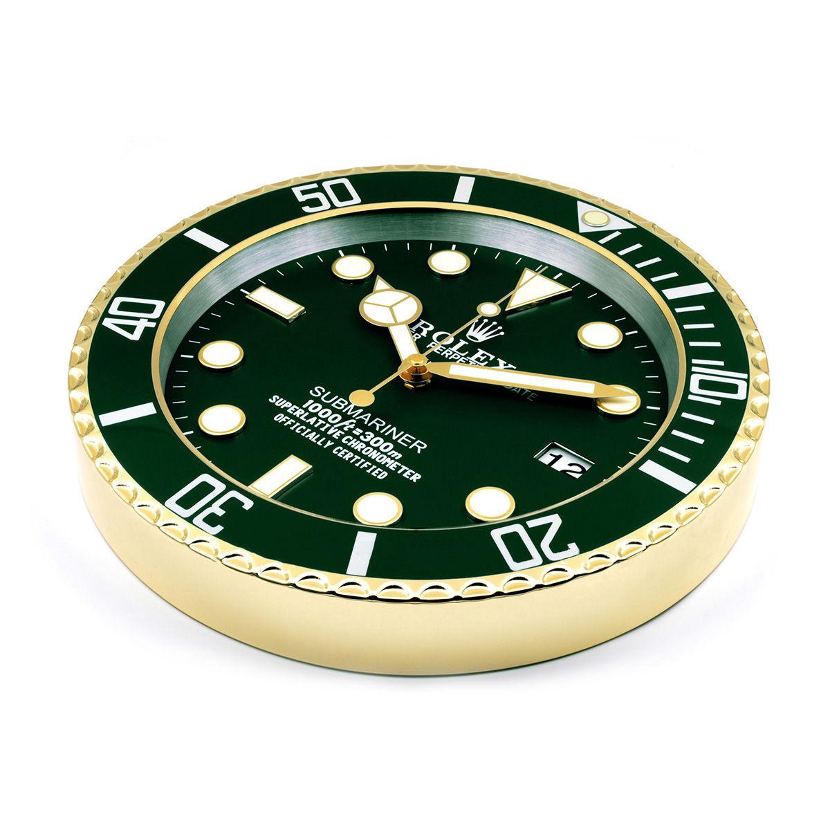ROLEX WALL CLOCK – SUBMARINER GREEN GOLD – RL-50 EDITION – DELUXE METAL WALL CLOCK
