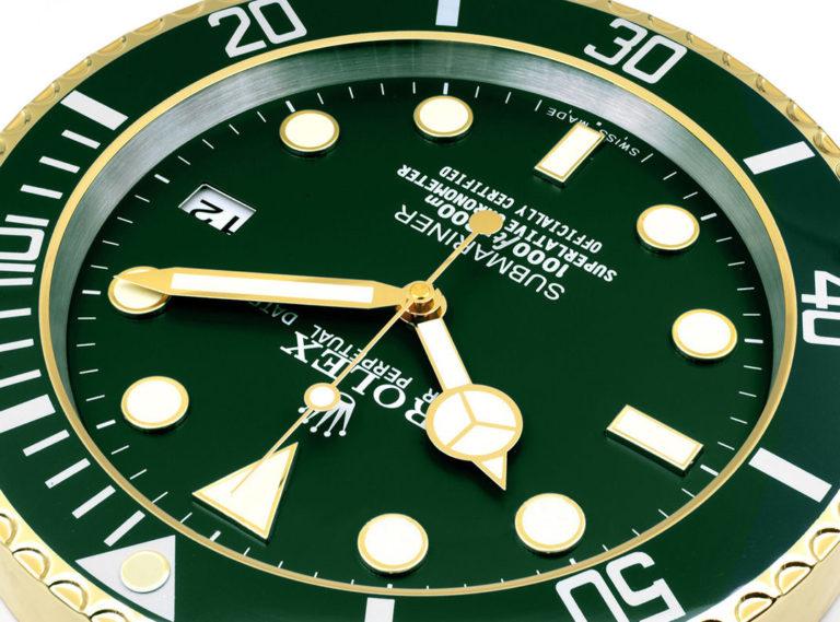 ROLEX WALL CLOCK – SUBMARINER GREEN GOLD – RL-50 EDITION – DELUXE METAL WALL CLOCK