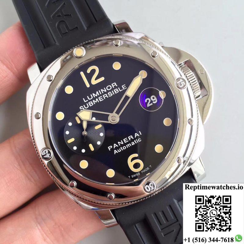 Panerai Luminor Submersible Pam024 V2 Black Dial-Rep Time Watches