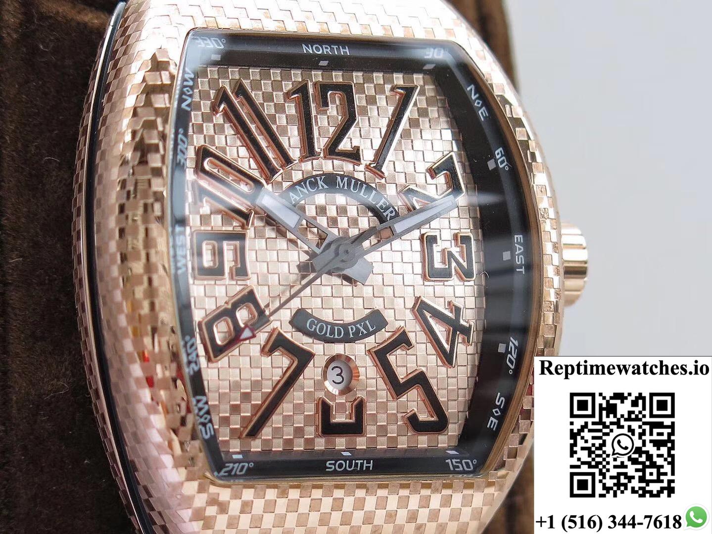 Franck Muller Vanguard V45 Rose Gold Dial-Rep Time Watches