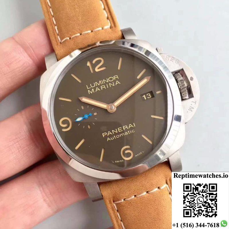 Panerai Luminor Marina 1950 Pam1351 Zf Factory Brown Dial-Rep Time Watches