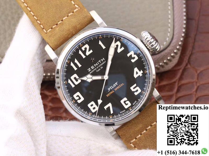 Zenith Pilot Type 20 Extra Special 03.2430.3000.21.C738 Xf Factory Black Dial-Rep Time Watches