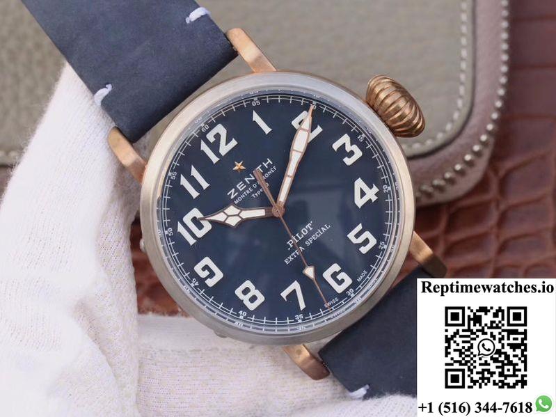 Zenith Pilot Type 20 Extra Special 29.2430.679.21.C753 Xf Factory Blue Dial-Rep Time Watches