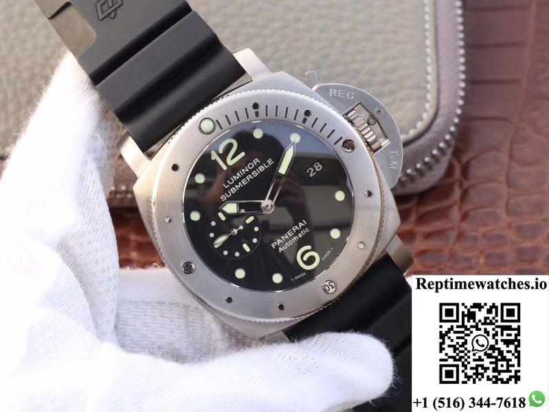 Panerai Luminor Submersible 1950 Amagnetic 3 Days Titanium Pam389 Vs Factory V2 Black Dial-Rep Time Watches
