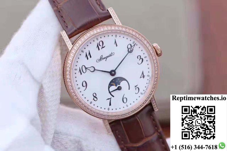 Breguet Classique Moonphase 9088Br/29/964/Dd0D White Dial-Rep Time Watches