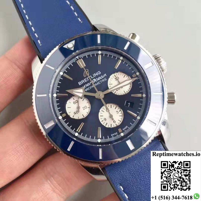 Breitling Superocean Heritage Ii Chronograph 44 Ab0162161C1A1 Gf Factory Blue Dial-Rep Time Watches