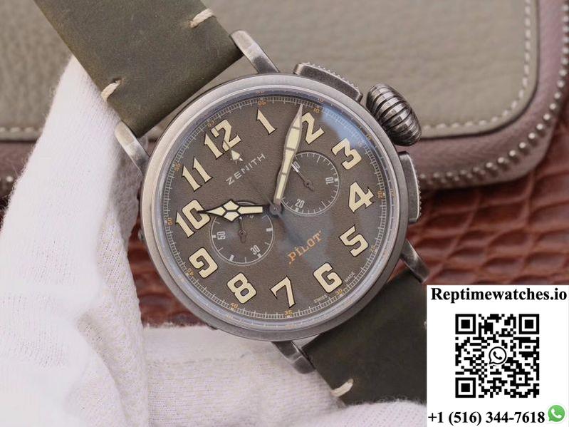 Zenith Pilot Type 20 Chronograph Extra Special 29.2430.4069/21.C800 Xf Factory Gray Dial-Rep Time Watches