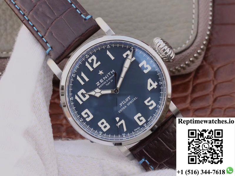 Zenith Pilot Type 20 Extra Special 03.2430.3000.21.C738 Xf Factory Blue Dial-Rep Time Watches