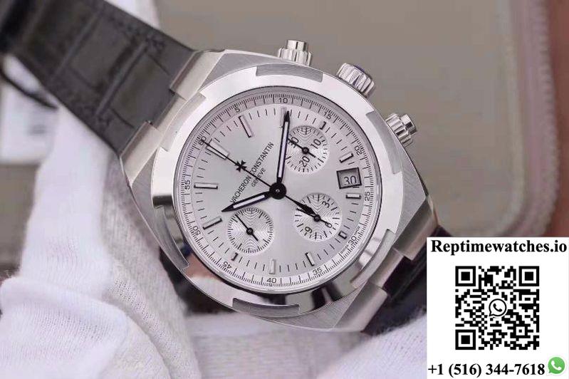 Vacheron Constantin Overseas Chronograph 5500V/110A-B075 8F Factory Silver Dial-Rep Time Watches