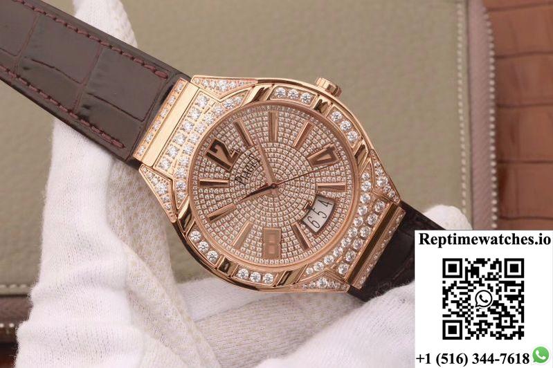 Piaget Polo Mks Factory Rose Gold Case Diamond Dial-Rep Time Watches