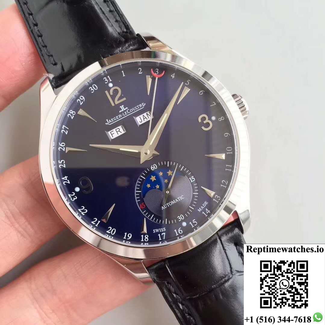 Jaeger-Lecoultre Master Calendar 1558420 Km Factory Blue Dial-Rep Time Watches