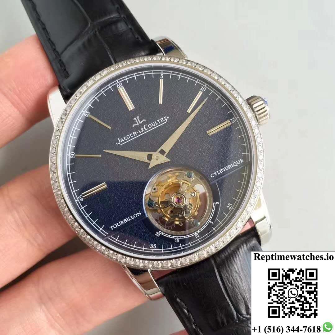Jaeger-Lecoultre Master Grande Tradition Tourbillon R8 Factory Blue Dial-Rep Time Watches