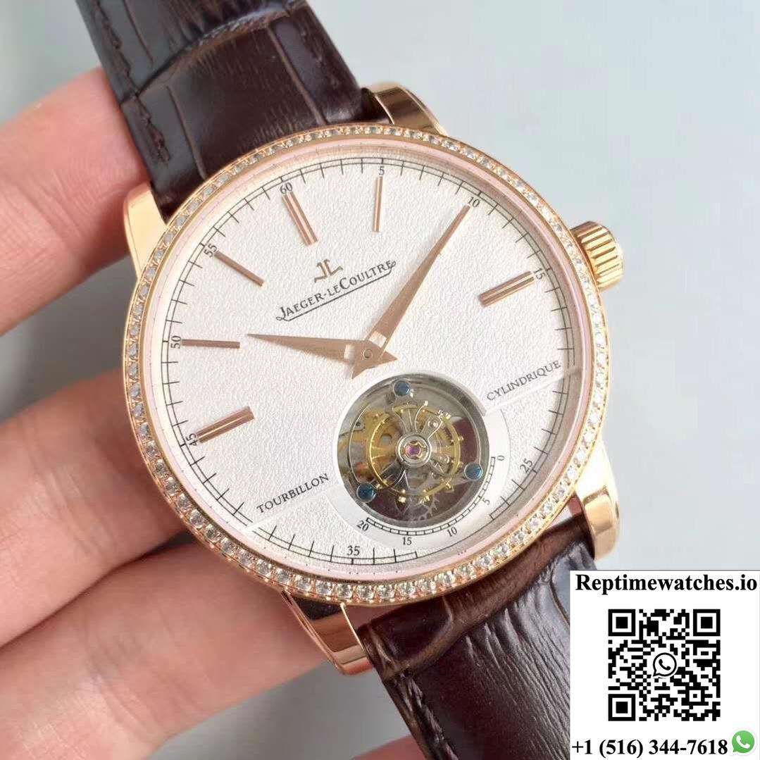 Jaeger-Lecoultre Master Ultra Thin Q1322410 Tourbillon Beige Dial-Rep Time Watches