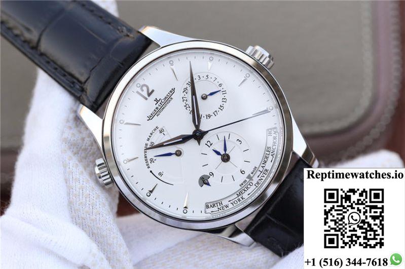 Jaeger-Lecoultre Master Geographic Steel 1428421 Silver Dial-Rep Time Watches